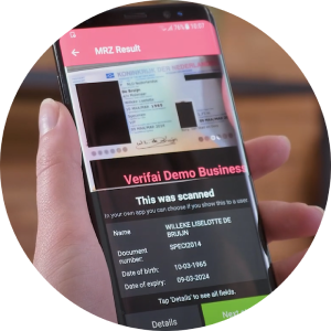 Result from Verifai shown on a mobile device