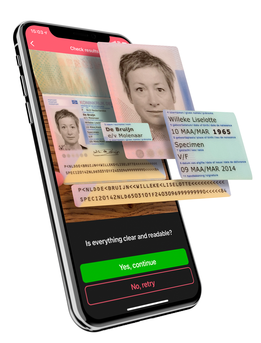 Image highlighting text on an identity document