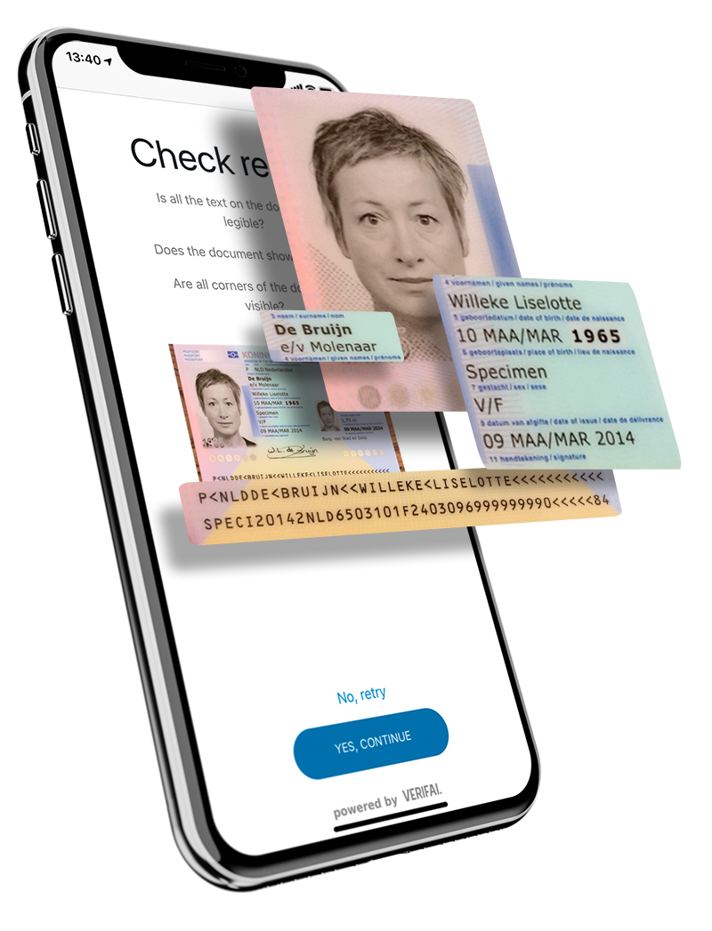 Image highlighting text on an identity document