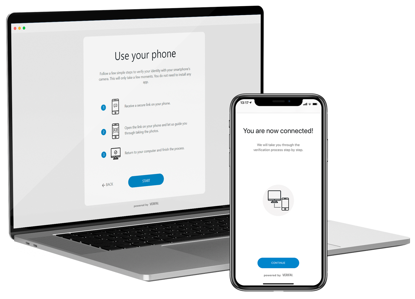 Image highlighting the mobile handover in our web offering